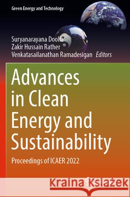 Advances in Clean Energy and Sustainability  9789819922819 Springer Nature Singapore - książka