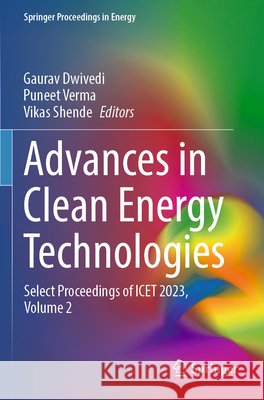 Advances in Clean Energy Technologies  9789819600113 Springer Nature Singapore - książka