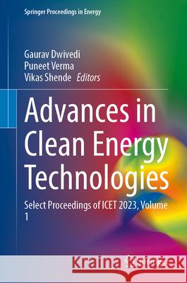 Advances in Clean Energy Technologies  9789819765478 Springer - książka