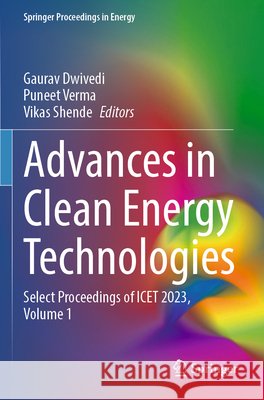 Advances in Clean Energy Technologies  9789819765508 Springer Nature Singapore - książka