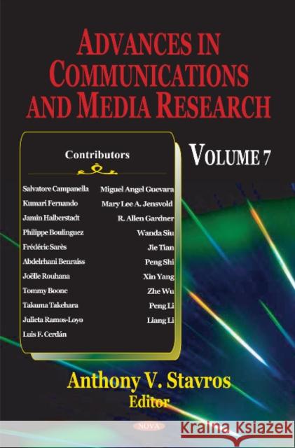 Advances in Communications & Media Research: Volume 7 Anthony V Stavros 9781611228236 Nova Science Publishers Inc - książka