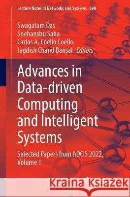 Advances in Data-Driven Computing and Intelligent Systems  9789819932498 Springer Nature Singapore - książka