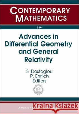 Advances in Differential Geometry and General Relativity  9780821835395 AMERICAN MATHEMATICAL SOCIETY - książka