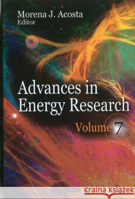 Advances in Energy Research: Volume 7 Morena J Acosta 9781611229561 Nova Science Publishers Inc - książka