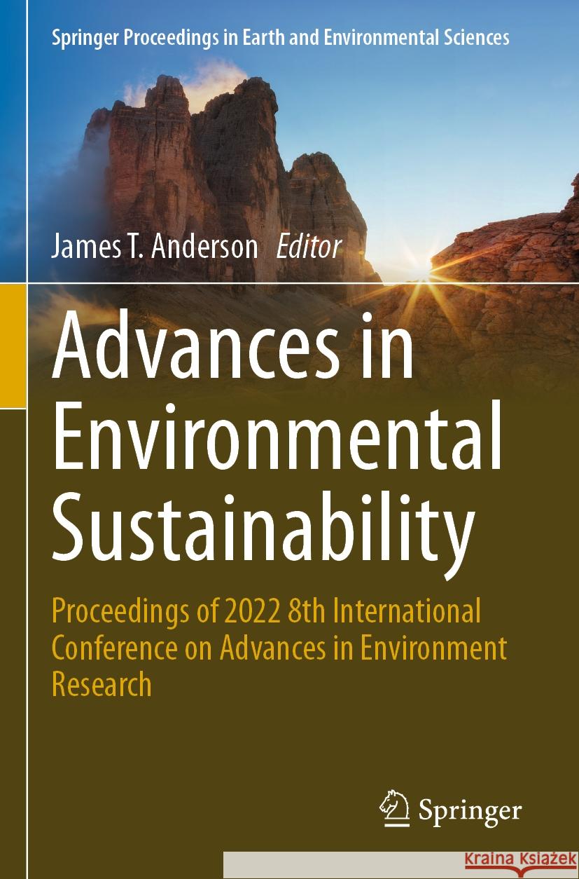 Advances in Environmental Sustainability  9783031263675 Springer International Publishing - książka