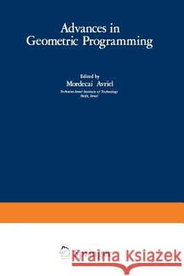 Advances in Geometric Programming  9781461582878 Springer - książka