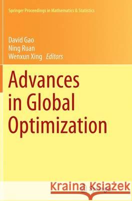 Advances in Global Optimization David Gao Ning Ruan Wenxun Xing 9783319345192 Springer - książka