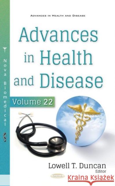 Advances in Health and Disease. Volume 22 Lowell T. Duncan   9781536181098 Nova Science Publishers Inc - książka