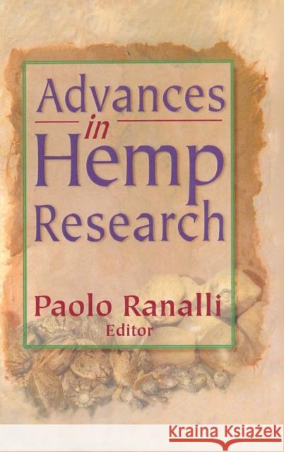 Advances in Hemp Research Paolo Ranalli 9781560228721 Haworth Press - książka