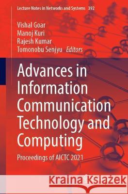Advances in Information Communication Technology and Computing: Proceedings of Aictc 2021 Goar, Vishal 9789811906183 Springer Nature Singapore - książka