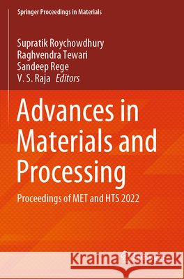 Advances in Materials and Processing  9789819600830 Springer Nature Singapore - książka