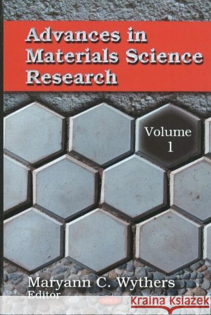Advances in Materials Science Research: Volume 1 Maryann C Wythers 9781617281099 Nova Science Publishers Inc - książka
