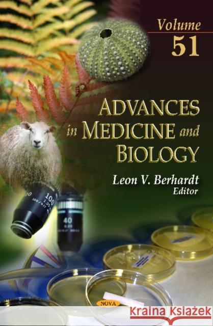 Advances in Medicine & Biology: Volume 51 Leon V Berhardt 9781619428041 Nova Science Publishers Inc - książka