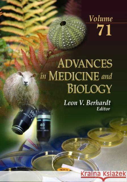 Advances in Medicine & Biology: Volume 71 Leon V Berhardt 9781628088243 Nova Science Publishers Inc - książka