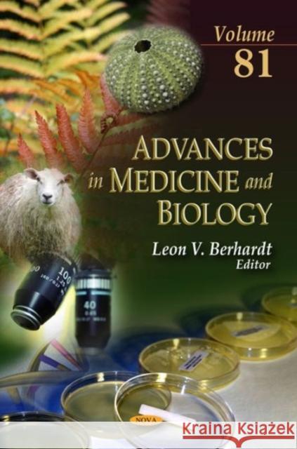 Advances in Medicine & Biology: Volume 81 Leon V Berhardt 9781634631709 Nova Science Publishers Inc - książka