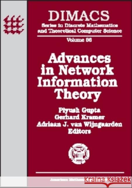 Advances in Network Information Theory  9780821834671 AMERICAN MATHEMATICAL SOCIETY - książka