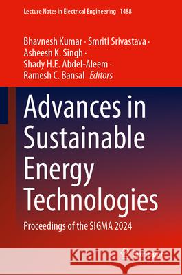 Advances in Sustainable Energy Technologies  9789819538522 Springer - książka