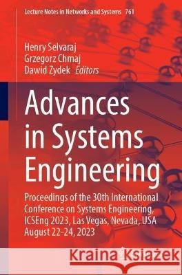 Advances in Systems Engineering  9783031405785 Springer Nature Switzerland - książka