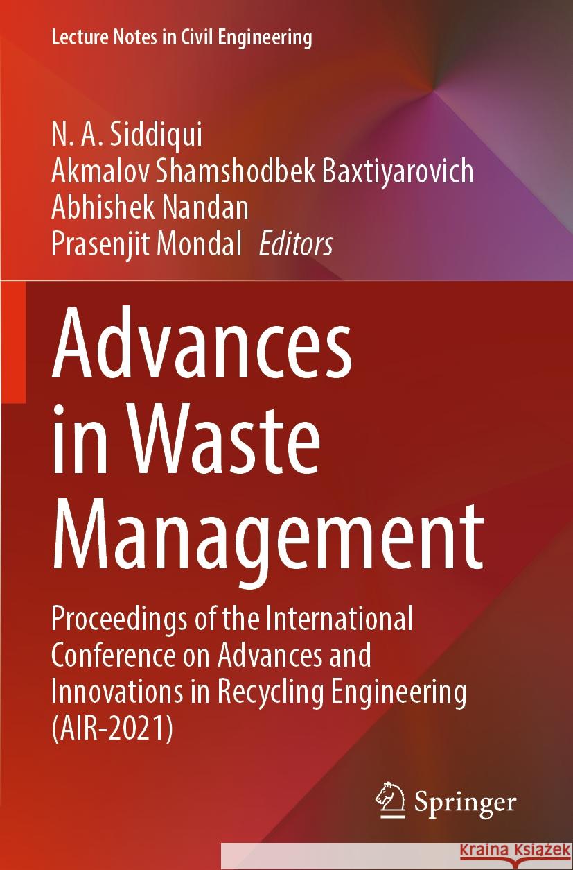 Advances in Waste Management  9789811975080 Springer Nature Singapore - książka