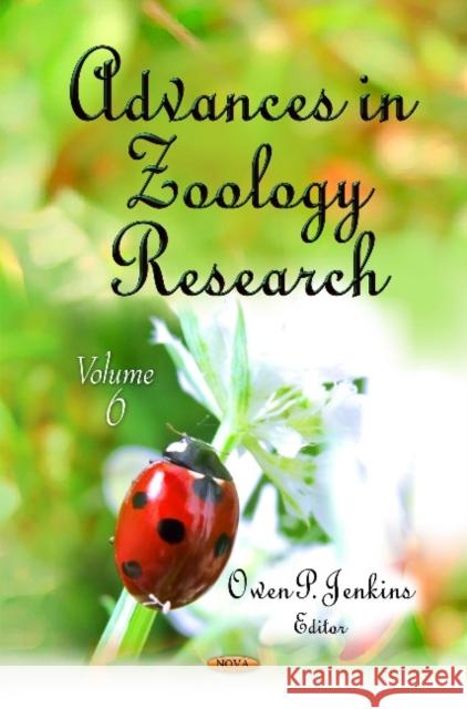 Advances in Zoology Research: Volume 6 Owen P Jenkins 9781611220612 Nova Science Publishers Inc - książka