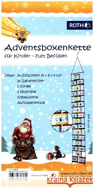 Adventsboxenkette zum Befüllen für Kinder  4028279803180 Roth, Lichtentanne-Stenn - książka