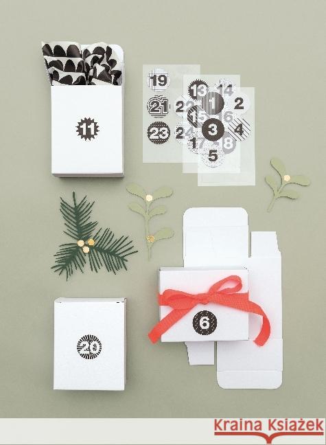 Adventskalender Boxen Weiss, 24 Stück : 24 Boxen à 4 x 8 x 10 cm  4051271390013 RICO-Design tap - książka