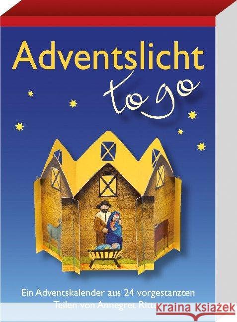 Adventslicht - to go : Ein Adventskalender aus 24 vorgestanzten Teilen  9783780613196 Kaufmann - książka