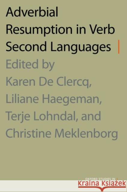 Adverbial Resumption in Verb Second Languages  9780197651148 Oxford University Press Inc - książka
