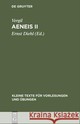 Aeneis II Vergil 9783110013177 De Gruyter - książka