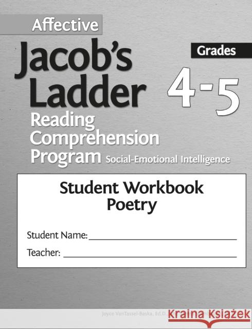 Affective Jacob's Ladder Reading Comprehension Program: Grades 4-5, Student Workbooks, Poetry (Set of 5) Joyce Vantassel-Baska Tamra Stambaugh 9781618219534 Routledge - książka