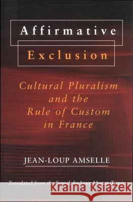 Affirmative Exclusion: Cultural Pluralism and the Rule of Custom in France Jean-Loup Amselle Jane Marie Todd 9780801439469 Cornell University Press - książka