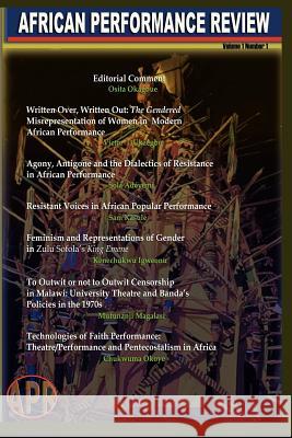 African Performance Review, Vol 1 No 1 2007 Osita Okagbue 9781905068906 Adonis & Abbey Publishers - książka
