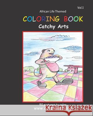 AFRICAN THEMED coloring book A. H. Kazibwe Catchy Arts 9781082781353 Independently Published - książka