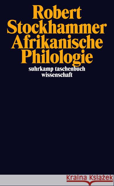 Afrikanische Philologie Stockhammer, Robert 9783518297636 Suhrkamp - książka