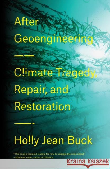 After Geoengineering: Climate Tragedy, Repair, and Restoration Holly Jean Buck 9781788730365 Verso Books - książka