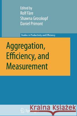 Aggregation, Efficiency, and Measurement Rolf Fare Shawna Grosskopf Daniel Primont 9781441942371 Not Avail - książka