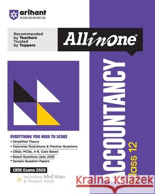 AIO CBSE Accountancy 12th Anshul Sharma Sarvesh Kumar Mittal 9789368401643 Arihant Publication India Limited - książka