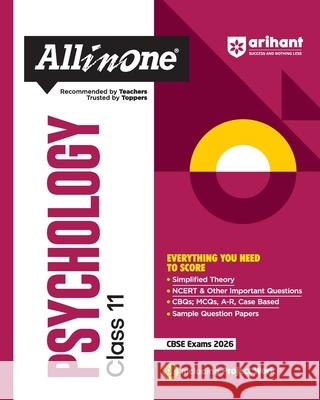 AIO CBSE Psychology 11th Charu Tripathi 9789368406815 Arihant Publication India Limited - książka