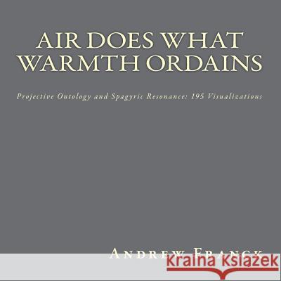 Air Does What Warmth Ordains: Projective Ontology and Spagyric Resonance: 195 Visualizations Andrew Franck 9781540628510 Createspace Independent Publishing Platform - książka