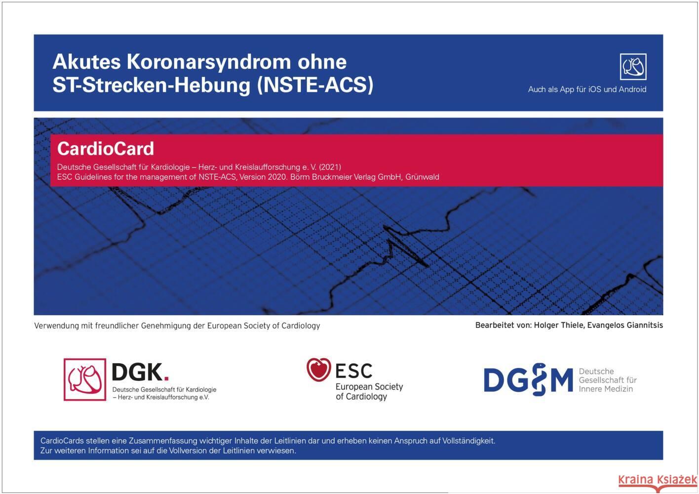 Akutes Koronarsyndrom ohne ST-Strecken-Hebung (NSTE-ACS)  9783898626682 Börm Bruckmeier - książka