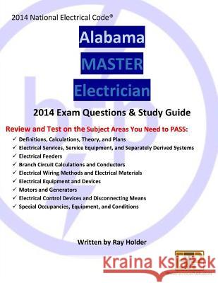 Alabama 2014 Master Electrician Study Guide Ray Holder 9781945660252 Brown Technical Publications Inc - książka