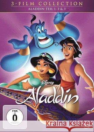 Aladdin 1-3, 3 DVDs : Disney Classics + 2. & 3.Teil  8717418532772 Walt Disney Studios Home Entertainment - książka