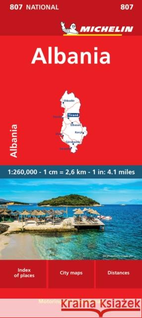Albania - Michelin National Map 807 Michelin 9782067264335 Michelin Editions des Voyages - książka