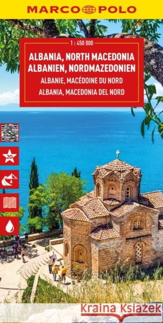 Albania and North Macedonia Marco Polo Map Marco Polo 9783575018960 MAIRDUMONT GmbH & Co. KG - książka