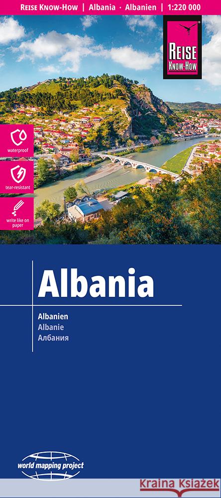 Albania Map 1:220,000 scale: World Mapping Project  9783831774845 Reise Know-How Verlag Peter Rump - książka