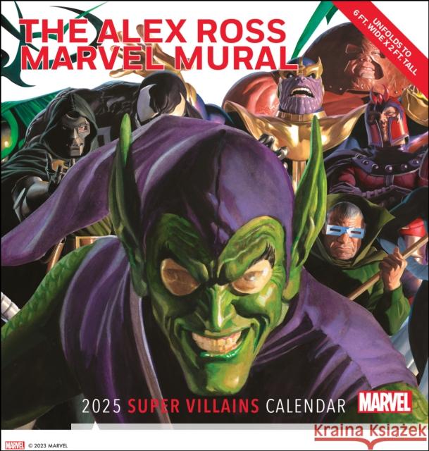 Alex Ross Marvel Super Villains Mural 2025 Oversized Wall Calendar Marvel Entertainment 9781419774287 Abrams - książka