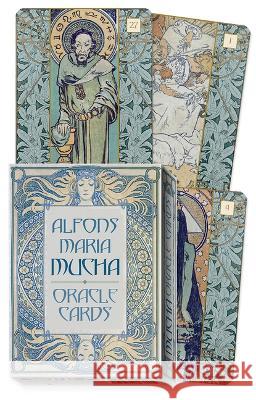 Alfons Maria Mucha Oracle Cards Alfons Maria Mucha Lo Scarabeo 9780738774534 Llewellyn Publications - książka