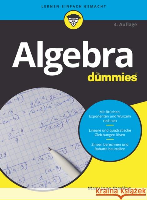 Algebra fur Dummies 4e MJ Sterling 9783527720941 Wiley-VCH Verlag GmbH - książka