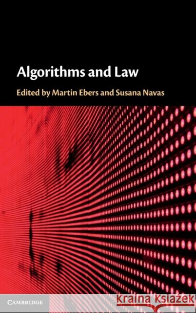 Algorithms and Law Martin Ebers Susana Navas 9781108424820 Cambridge University Press - książka
