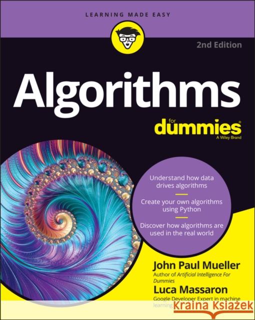 Algorithms For Dummies Luca Massaron 9781119869986 John Wiley & Sons Inc - książka